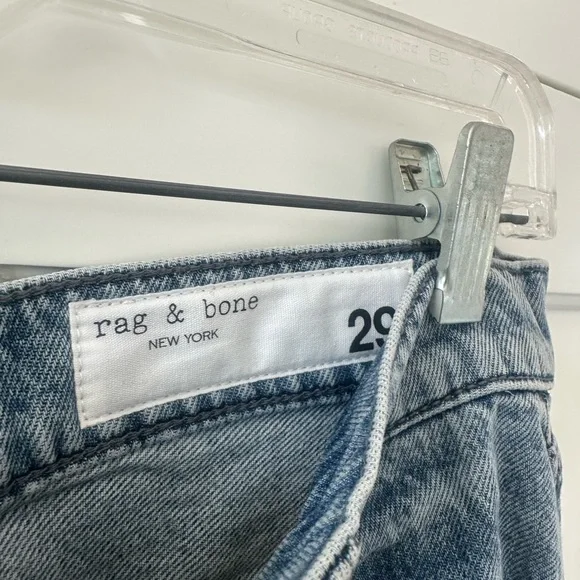 rag & bone Embellished Wide Leg Blue Jeans - Picture 2 of 7